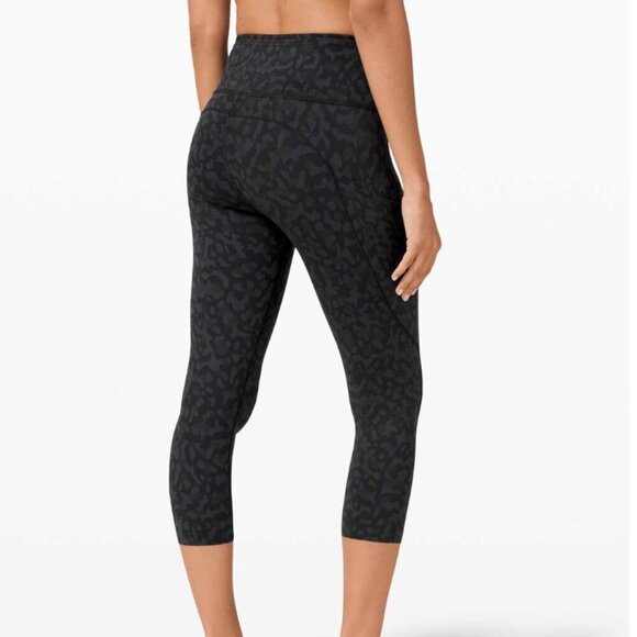 Lululemon Fast and Free Crop II 19" *Non-Reflective Formation Camo Deep Coal Mul - Picture 6 of 6